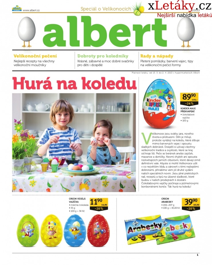 leták Albert Hypermarket - Velikonoce akční leták strana 1 leták Albert Hypermarket - Velikonoce akční leták strana 1