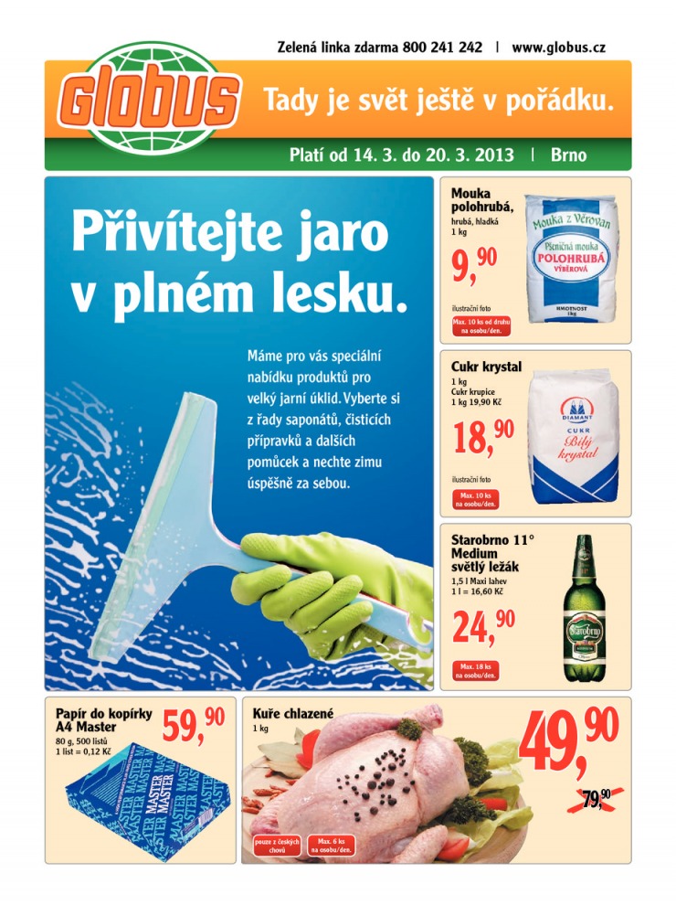 leták Globus Naše noviny od 14.3.2013 strana 1