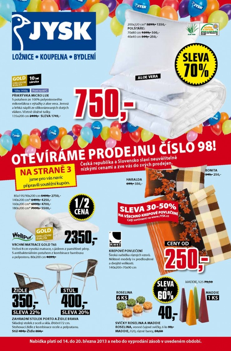 letk Jysk Nabdka tdne od 14.3.2013 strana 1