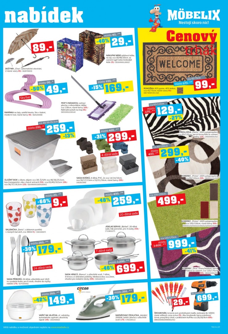 let�k Mobelix Aktu�ln� prospekt od 18.3.2013 strana 1