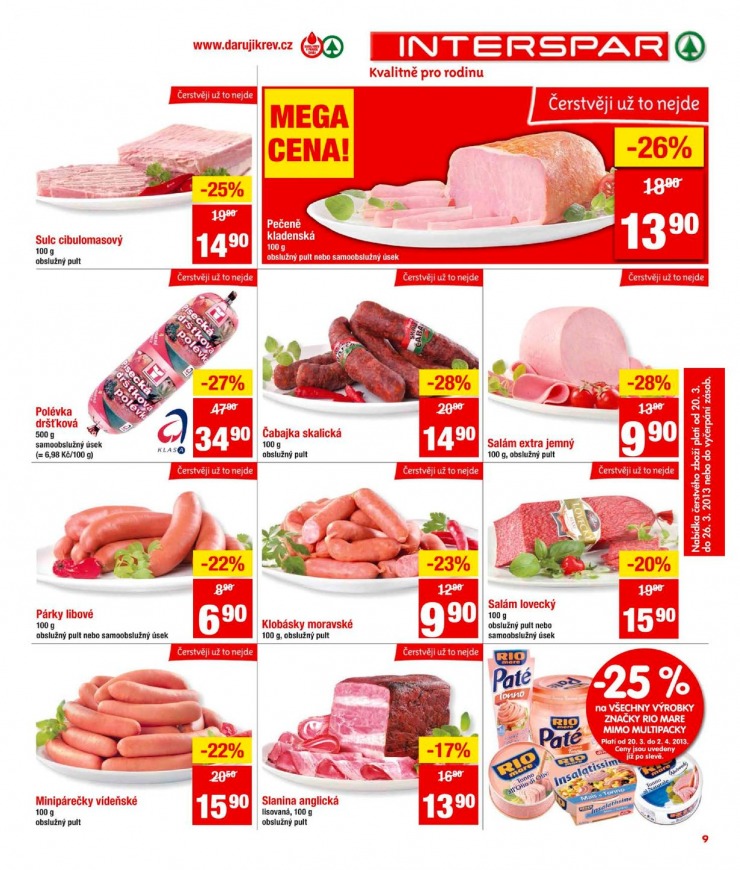 leták Interspar Akční nabídka od 20.3.2013 strana 1 leták Interspar Akční nabídka od 20.3.2013 strana 1