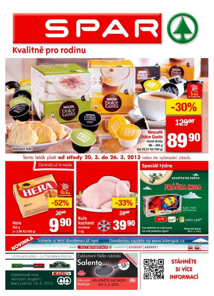 leták Interspar nabídka Spar od 20.3.2013 strana 1