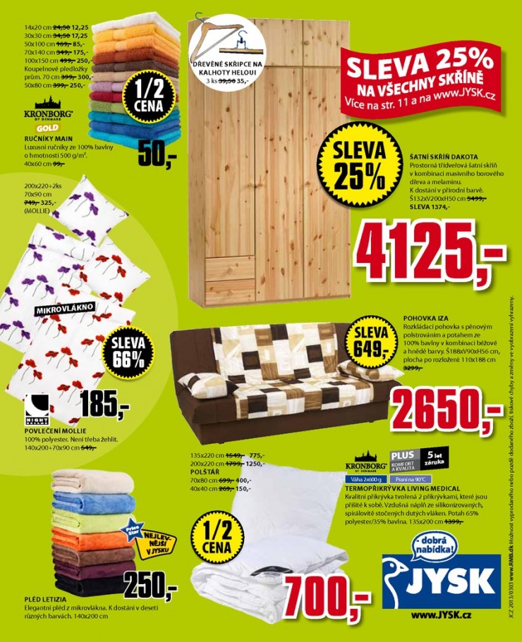 leták Jysk Nabídka týdne od 21.3.2013 strana 1 leták Jysk Nabídka týdne od 21.3.2013 strana 1