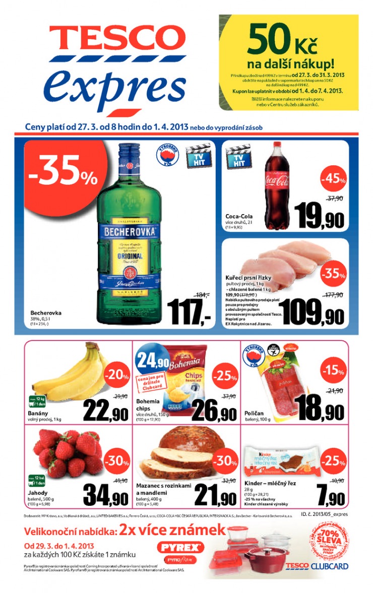 letk Tesco Expres obchody od 27.3.2013 strana 1