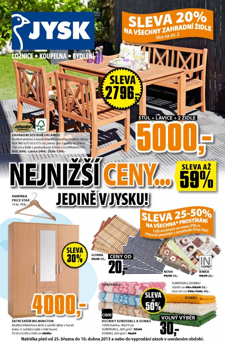 letk Jysk Nabdka tdne od 25.3.2013 strana 1