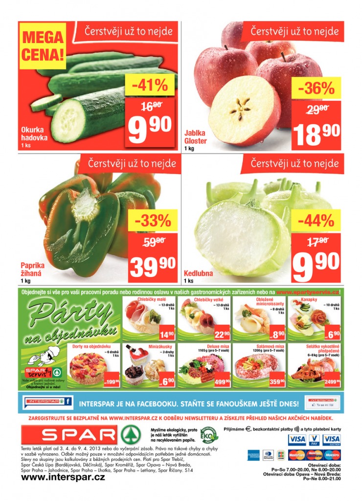 leták Interspar nabídka Spar od 3.4.2013 strana 1 leták Interspar nabídka Spar od 3.4.2013 strana 1