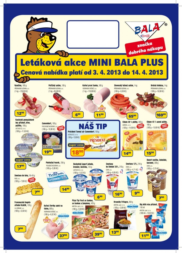 leták Bala Balamini plus od 3.4.2013 strana 1 leták Bala Balamini plus od 3.4.2013 strana 1