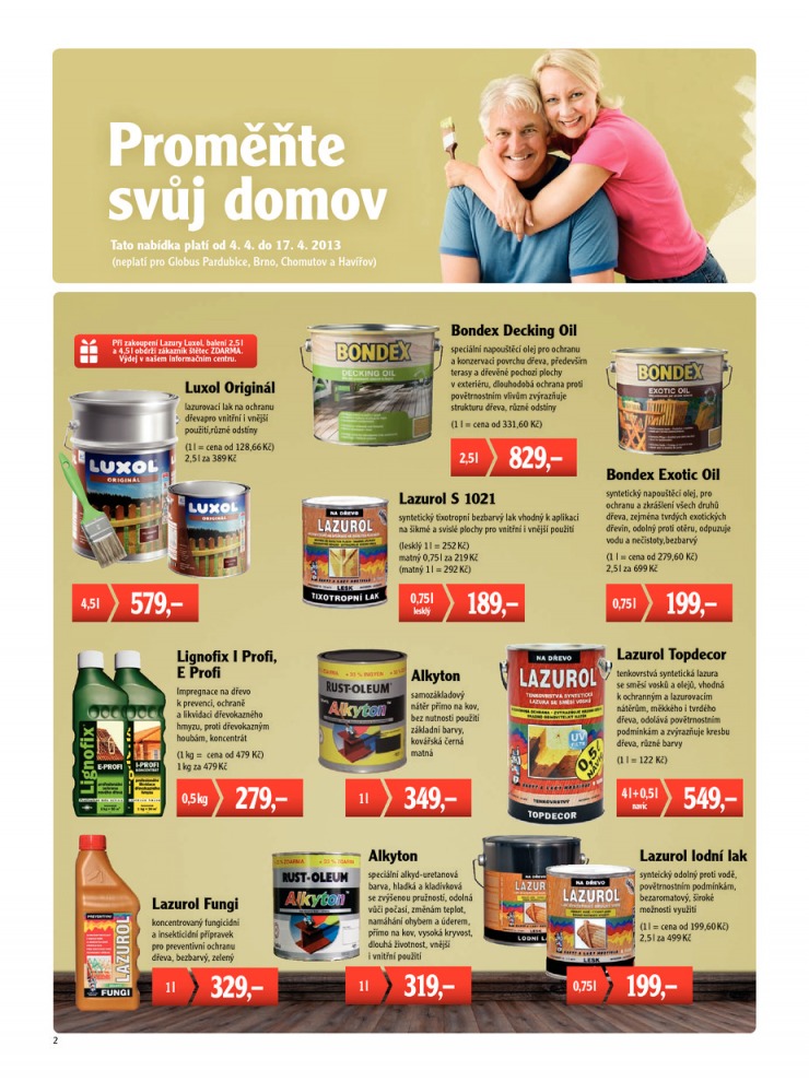 leták Globus Naše noviny od 4.4.2013 strana 1 leták Globus Naše noviny od 4.4.2013 strana 1