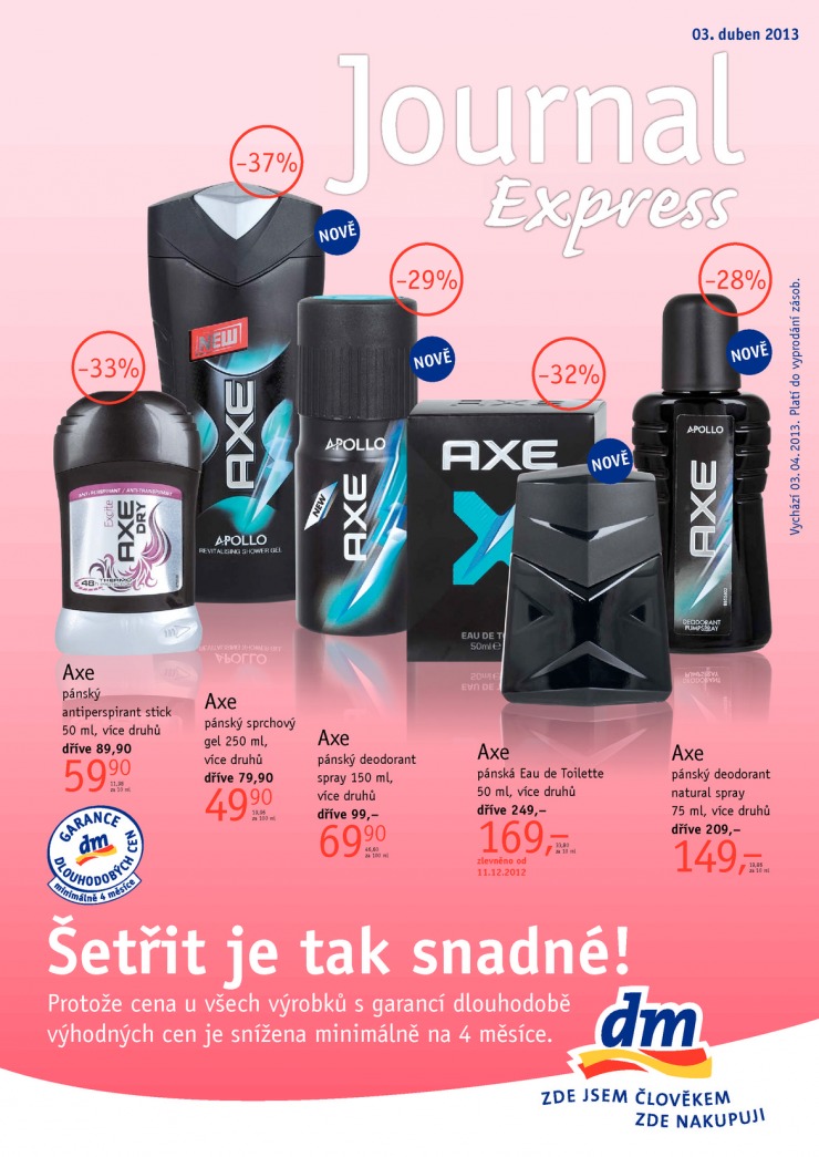 letk DM drogerie Journal Express od 1.4.2013 strana 1