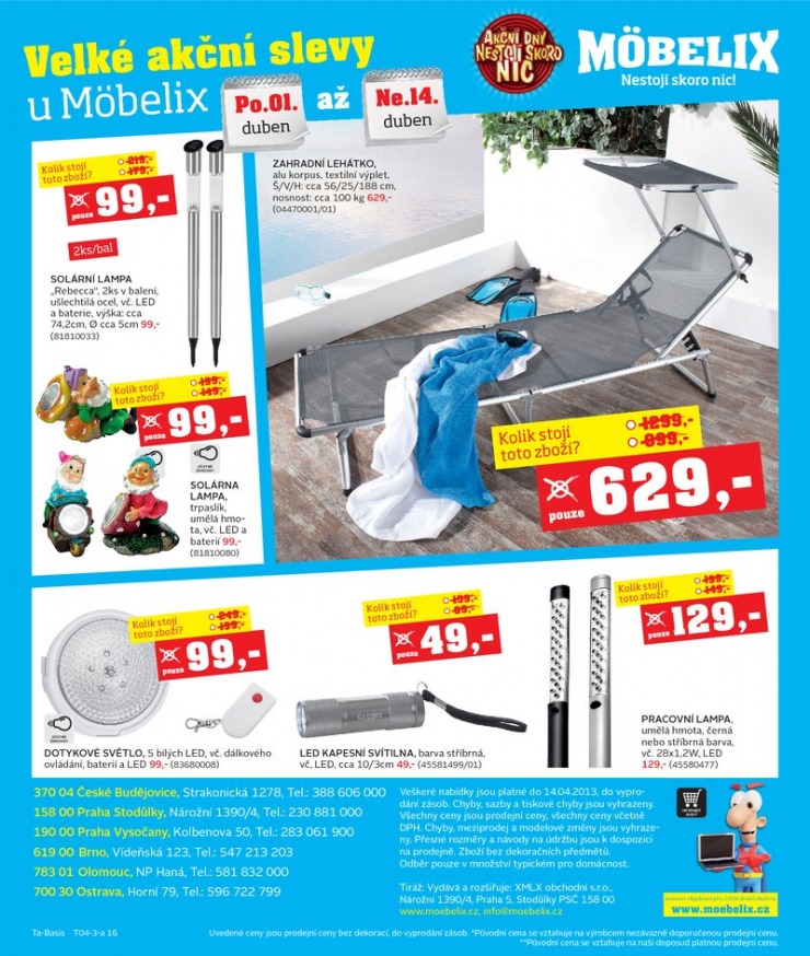 leták Mobelix Aktuální prospekt od 5.4.2013 strana 1 leták Mobelix Aktuální prospekt od 5.4.2013 strana 1