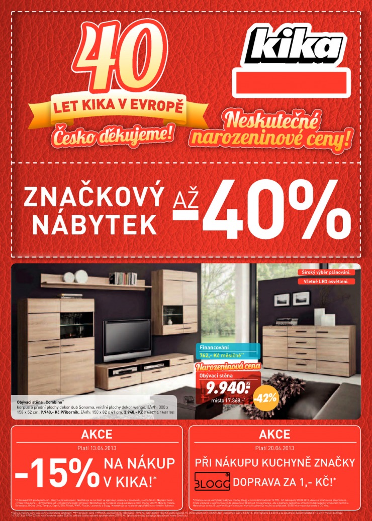 leták Kika Aktuální leták od 8.4.2013 strana 1 leták Kika Aktuální leták od 8.4.2013 strana 1