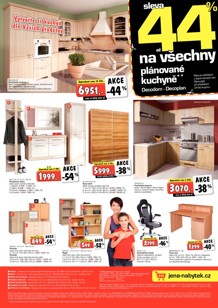 leták Jena nábytek Aktuální leták od 9.4.2013 strana 1 leták Jena nábytek Aktuální leták od 9.4.2013 strana 1