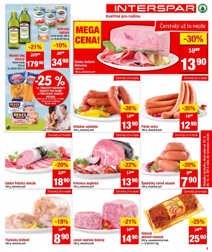 leták Interspar Akční nabídka od 10.4.2013 strana 1 leták Interspar Akční nabídka od 10.4.2013 strana 1