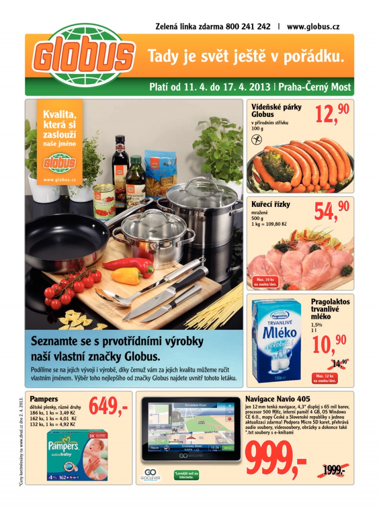 leták Globus Naše noviny od 11.4.2013 strana 1