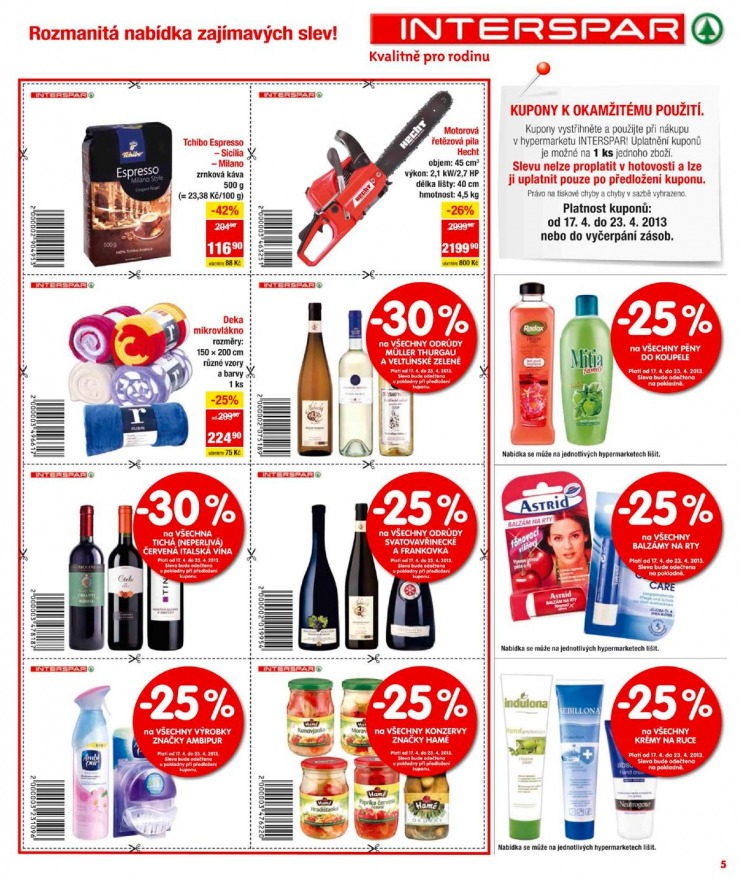leták Interspar Akční nabídka od 17.4.2013 strana 1 leták Interspar Akční nabídka od 17.4.2013 strana 1