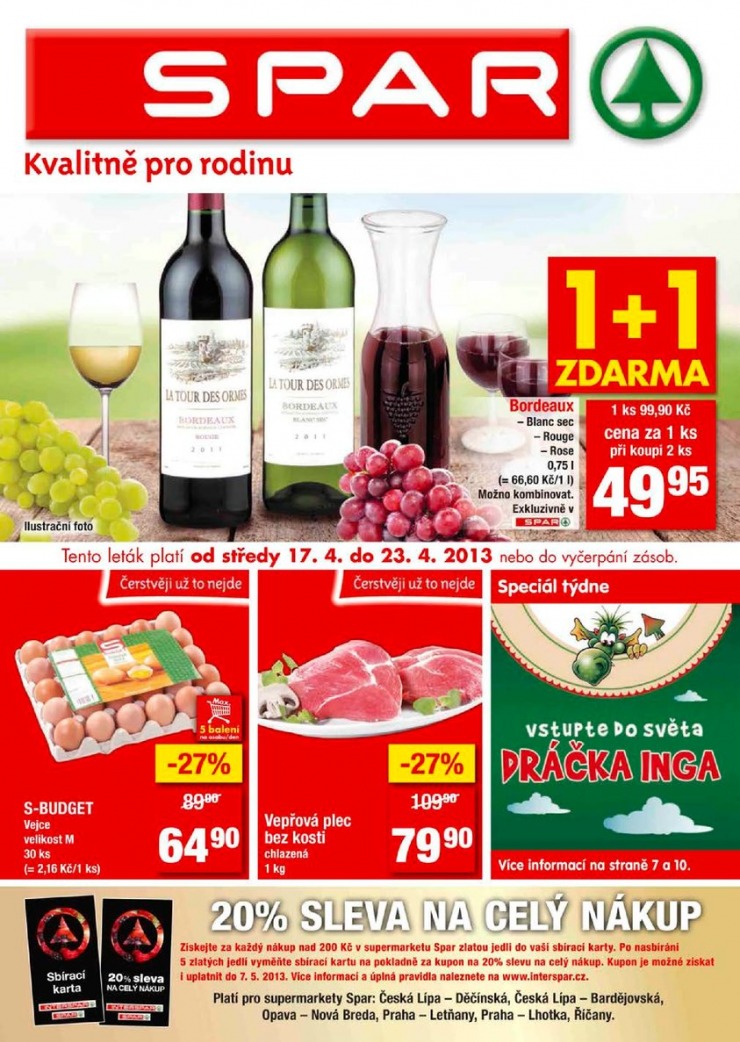 leták Interspar nabídka Spar od 17.4.2013 strana 1 leták Interspar nabídka Spar od 17.4.2013 strana 1