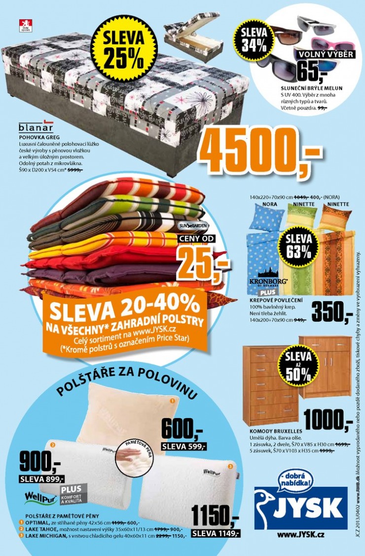 leták Jysk Nabídka týdne od 11.4.2013 strana 1 leták Jysk Nabídka týdne od 11.4.2013 strana 1