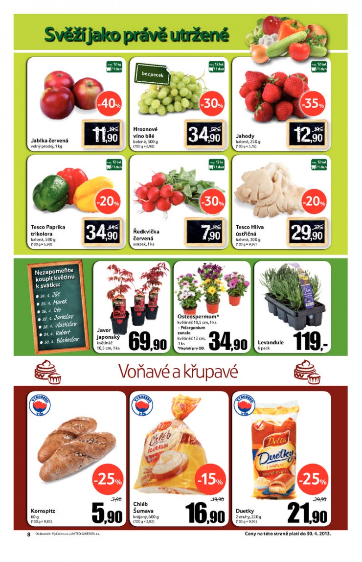 leták Tesco malé hypermarkety od 24.4.2013 strana 1 leták Tesco malé hypermarkety od 24.4.2013 strana 1