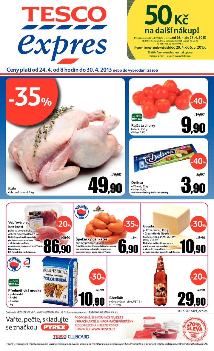 letk Tesco Expres obchody od 24.4.2013 strana 1