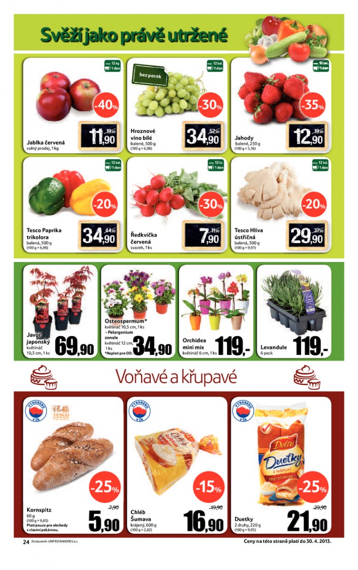 leták Tesco velké hypermarkety od 24.4.2013 strana 1 leták Tesco velké hypermarkety od 24.4.2013 strana 1
