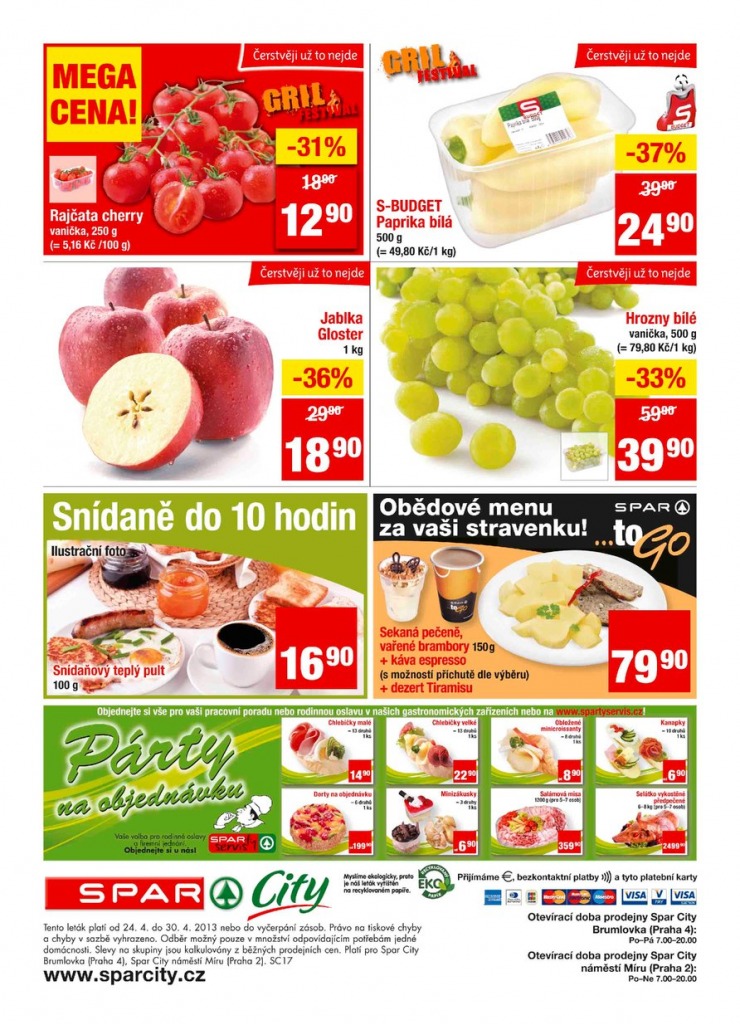 leták Interspar nabídka Spar City od 24.4.2013 strana 1 leták Interspar nabídka Spar City od 24.4.2013 strana 1