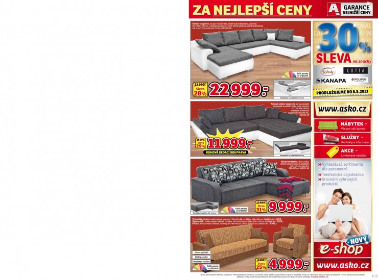 leták Asko nábytek platí pro Chomutov, Tábor, Znojmo od 25.4.2013 strana 1 leták Asko nábytek platí pro Chomutov, Tábor, Znojmo od 25.4.2013 strana 1