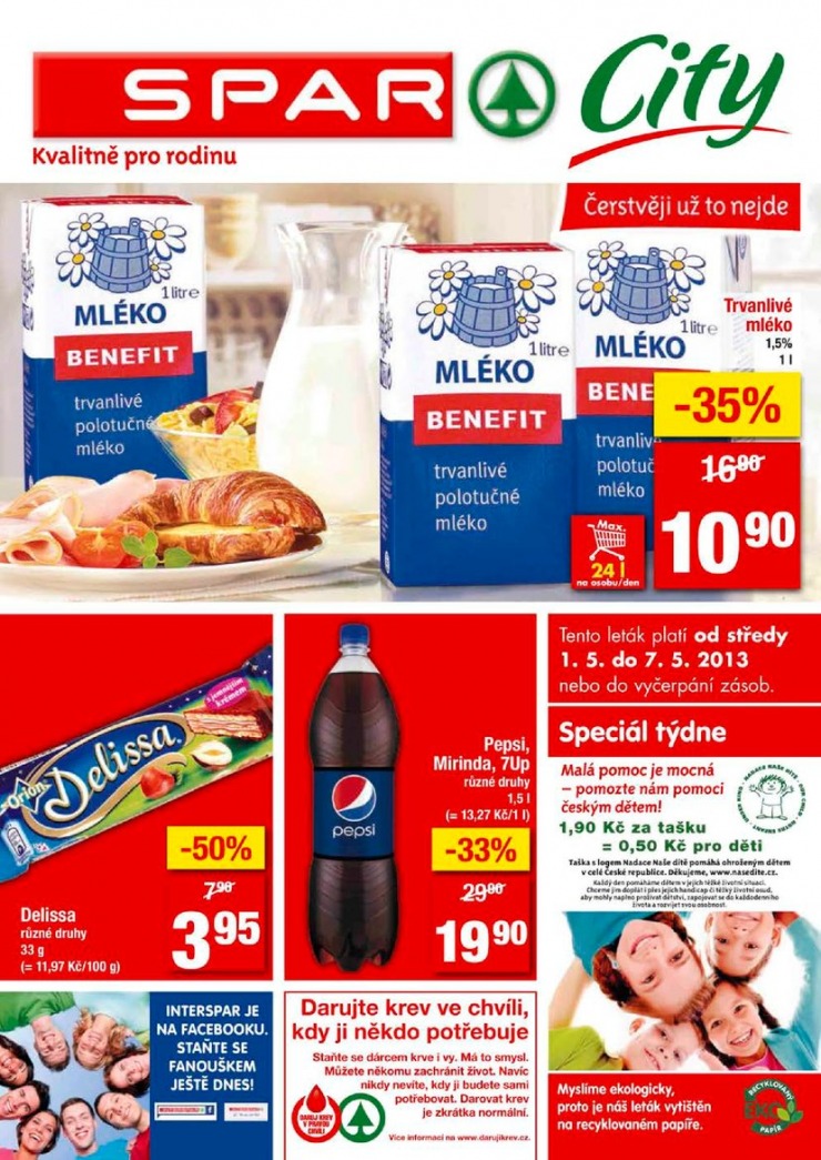 leták Interspar nabídka Spar City od 1.5.2013 strana 1 leták Interspar nabídka Spar City od 1.5.2013 strana 1
