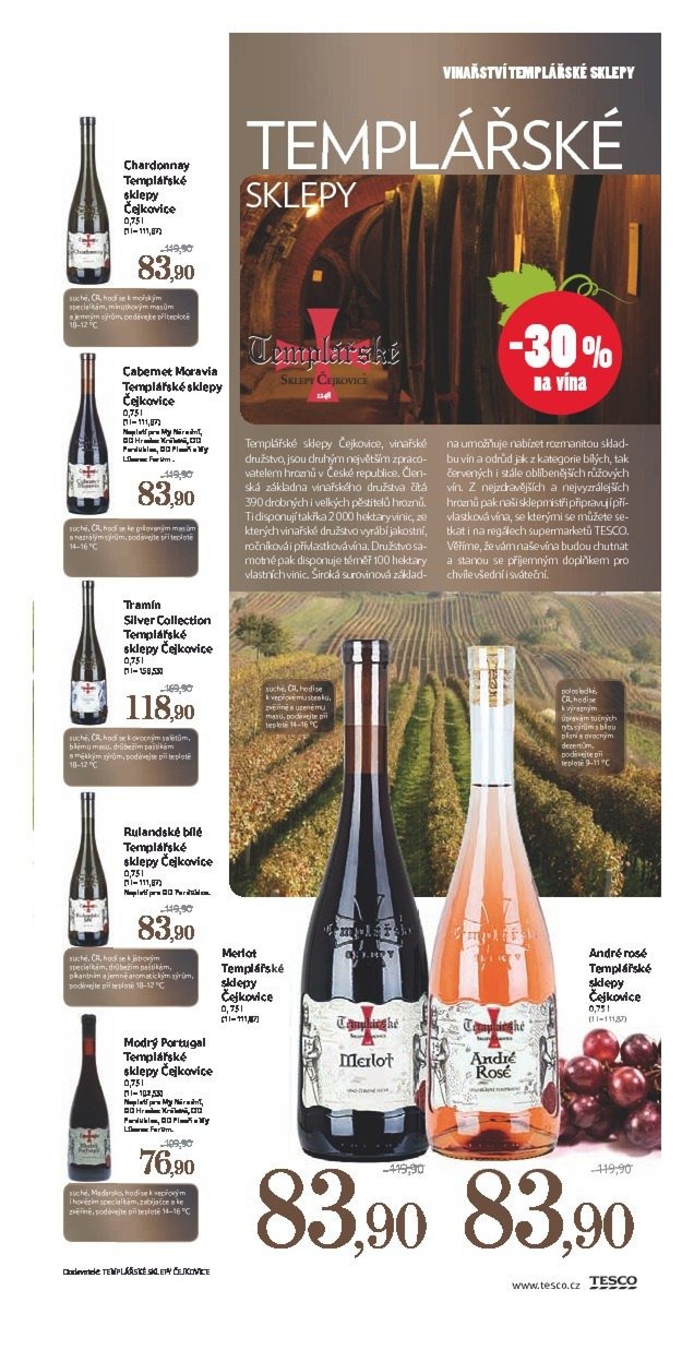 leták Tesco katalog vín platí pro velké hypermarkety a obchodní domy od 7.5.2013 strana 1 leták Tesco katalog vín platí pro velké hypermarkety a obchodní domy od 7.5.2013 strana 1