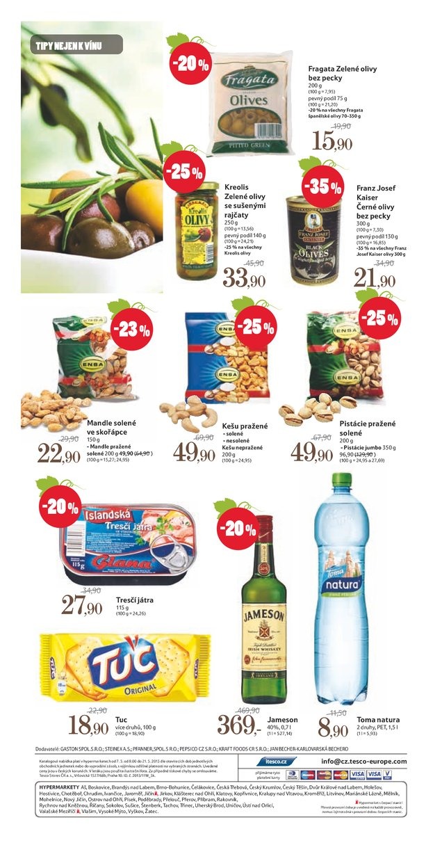 leták Tesco katalog vín platí pro malé hypermarkety od 7.5.2013 strana 1 leták Tesco katalog vín platí pro malé hypermarkety od 7.5.2013 strana 1