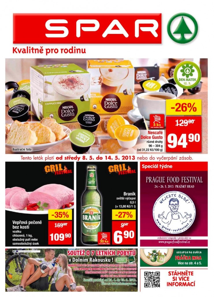 leták Interspar nabídka Spar od 8.5.2013 strana 1