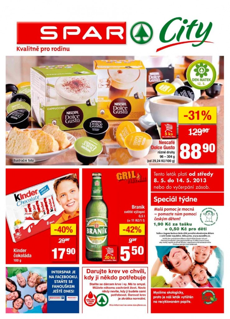 leták Interspar nabídka Spar City od 8.5.2013 strana 1 leták Interspar nabídka Spar City od 8.5.2013 strana 1