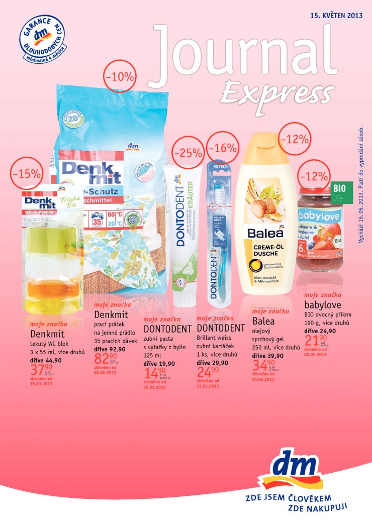 letk DM drogerie Journal expres od 15.5.2013 strana 1
