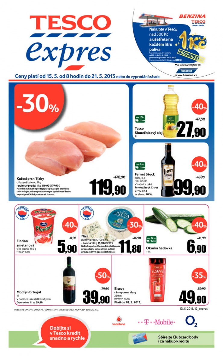 letk Tesco Expres obchody od 15.5.2013 strana 1