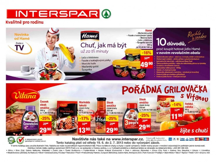 leták Interspar katalog Léto plných značek od 19.6.2013 strana 1 leták Interspar katalog Léto plných značek od 19.6.2013 strana 1