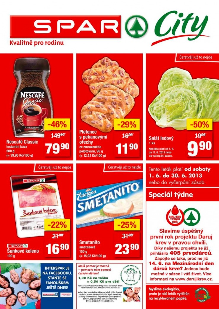 letk Interspar nabdka Spar City od 5.6.2013 strana 1