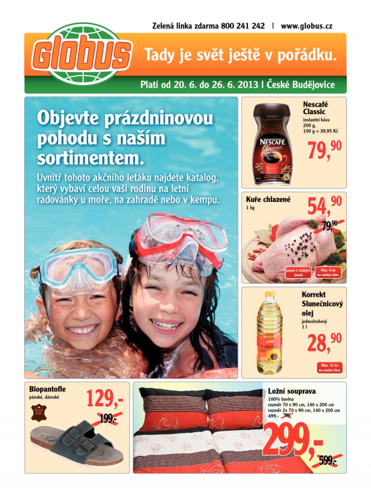leták Globus Naše noviny od 20.6.2013 strana 1