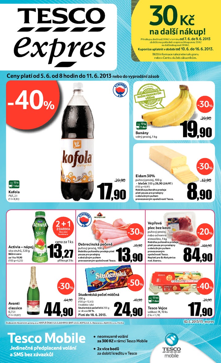 letk Tesco Expres obchody od 5.6.2013 strana 1