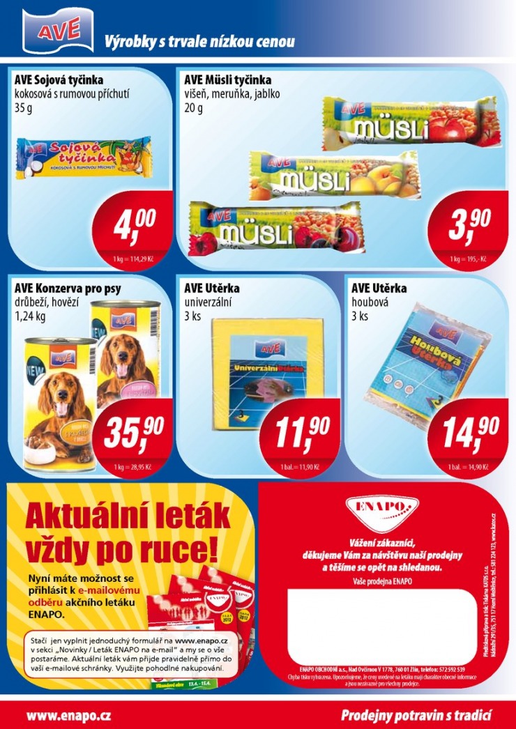 leták Enapo Akční leták od 19.6.2013 strana 1 leták Enapo Akční leták od 19.6.2013 strana 1