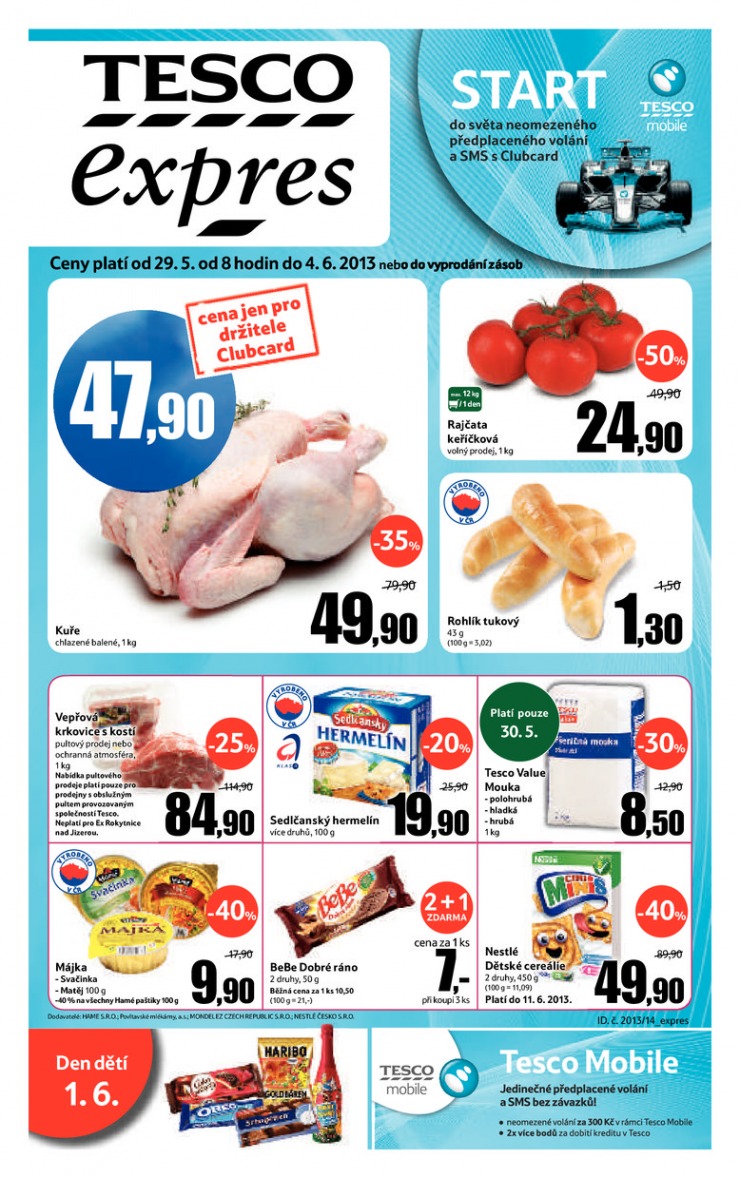 letk Tesco Expres obchody od 29.5.2013 strana 1