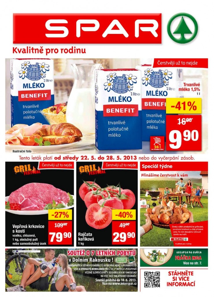 leták Interspar nabídka Spar od 22.5.2013 strana 1