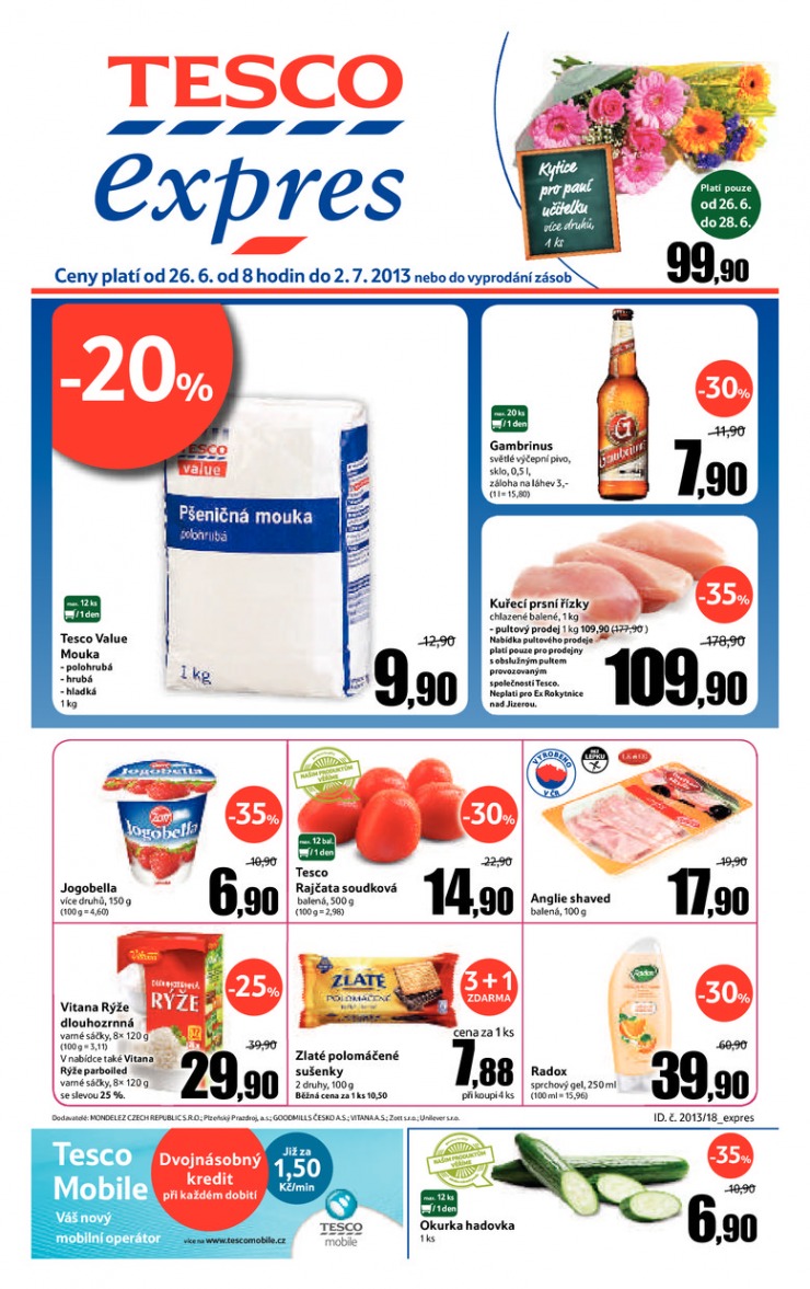 letk Tesco Expres obchody od 26.6.2013 strana 1