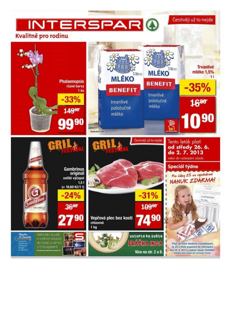 leták Interspar Akční nabídka od 26.6.2013 strana 1 leták Interspar Akční nabídka od 26.6.2013 strana 1