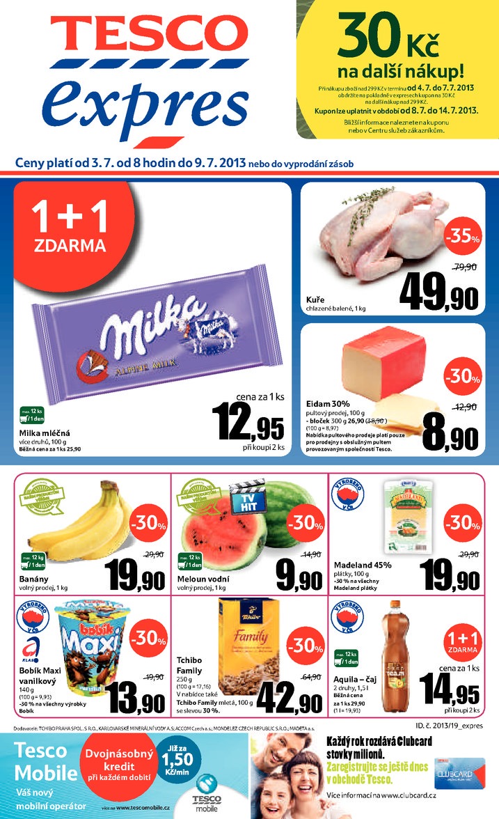 letk Tesco Expres obchody od 3.7.2013 strana 1