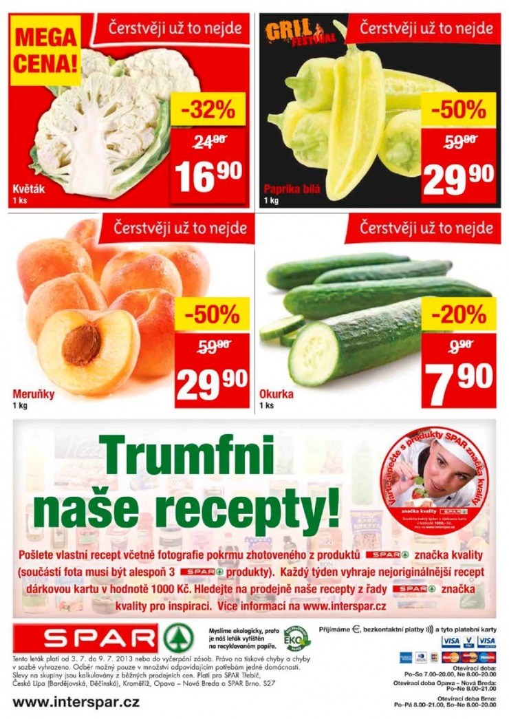 letk Interspar nabdka Spar od 3.7.2013 strana 1