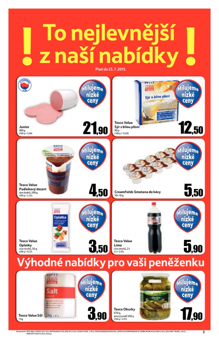 leták Tesco supermarkety od 10.7.2013 strana 1 leták Tesco supermarkety od 10.7.2013 strana 1