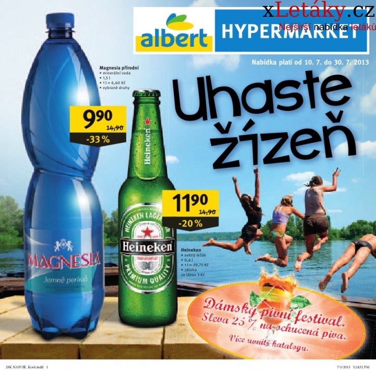 leták Albert Hypermarket - nápoje akční leták strana 1