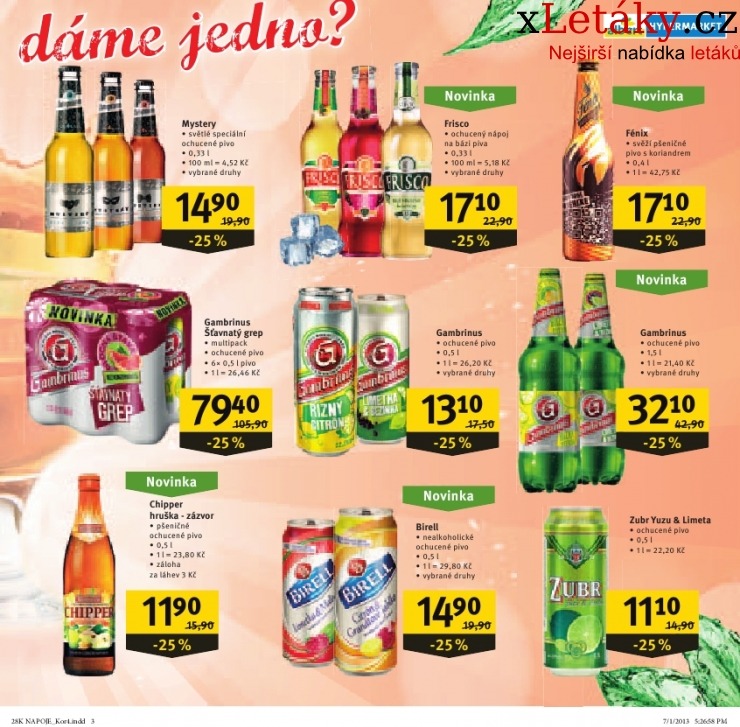 leták Albert Hypermarket - nápoje akční leták strana 1 leták Albert Hypermarket - nápoje akční leták strana 1