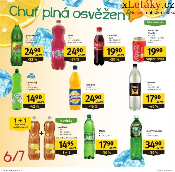 leták Albert Hypermarket - nápoje akční leták strana 1 leták Albert Hypermarket - nápoje akční leták strana 1