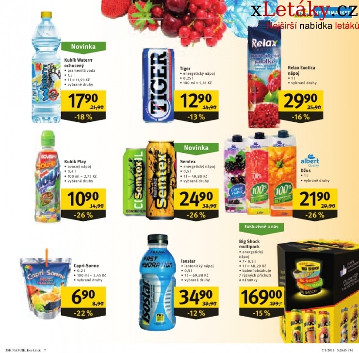 leták Albert Hypermarket - nápoje akční leták strana 1 leták Albert Hypermarket - nápoje akční leták strana 1