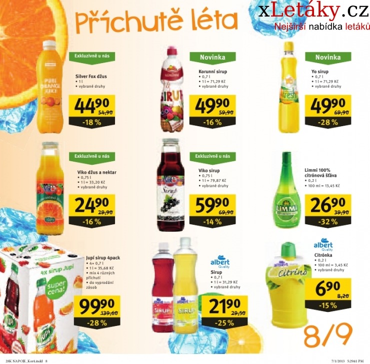 leták Albert Hypermarket - nápoje akční leták strana 1 leták Albert Hypermarket - nápoje akční leták strana 1